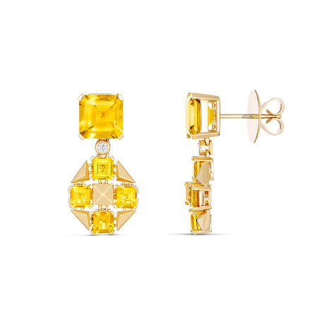 R.08® Vivant Drop Earrings | Yellow Citrine
