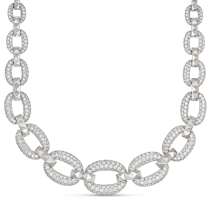 R.08™ Link Diamond Necklace | White Gold