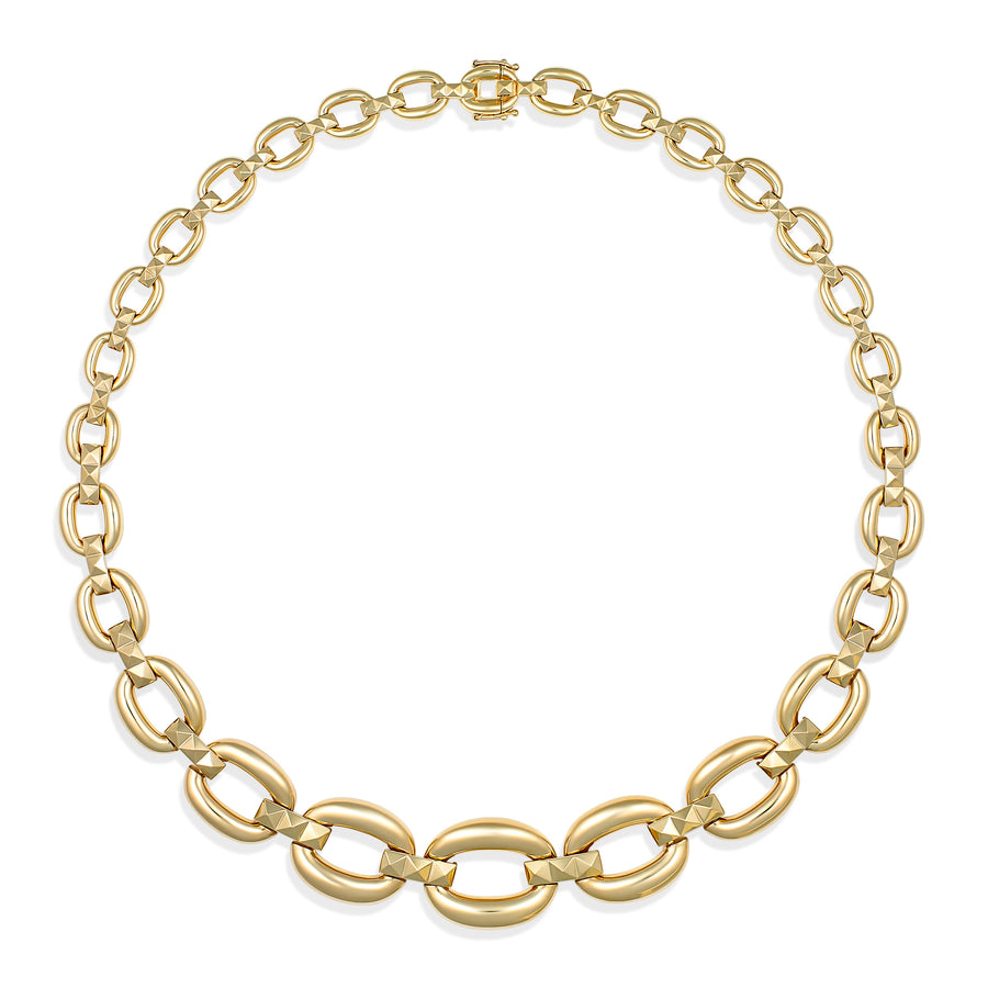 R.08™ Graduated Links Necklace | Yellow Gold