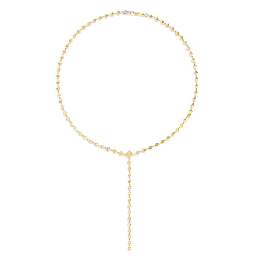 R.08™ Matrix Lariat Necklace | Yellow Gold