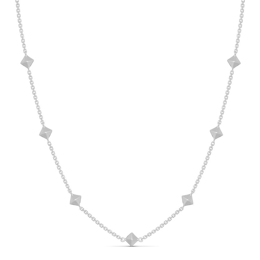 Matrix RockStud Necklace in White Gold from Anton Jewellery