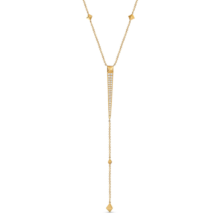 R.08™ Pointe Lariat Necklace | Yellow Gold