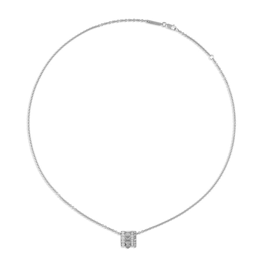 R.08™ Icon Pendant Necklace | White Gold
