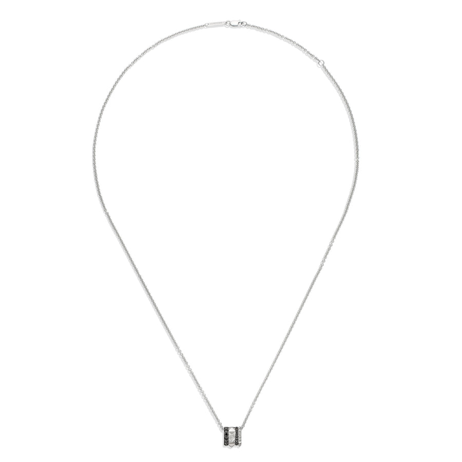 R.08™ Icon Necklace Black Diamonds | White Gold