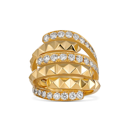R.08® Convex Diamond Ring | 18K Yellow Gold