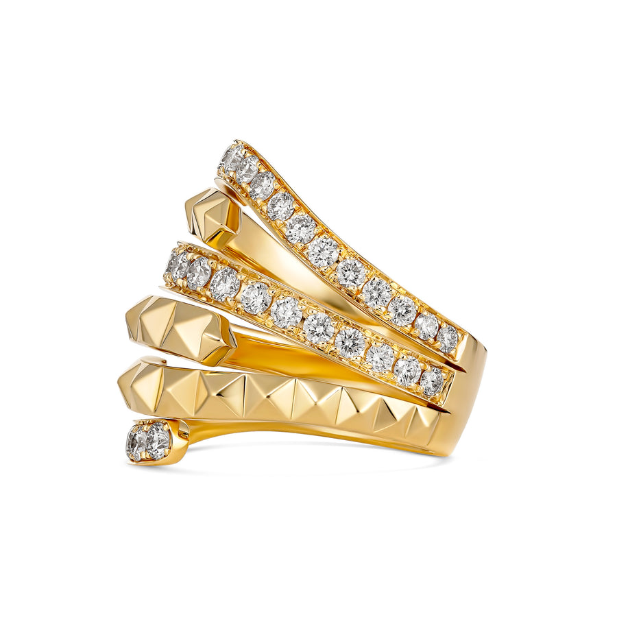R.08™ Convex Diamond Ring | Yellow Gold