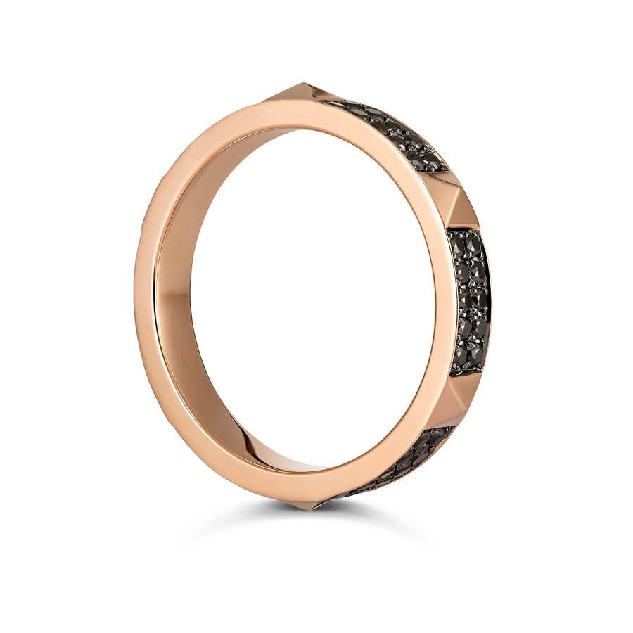 R.08™ Deux Black Diamond Ring | Rose Gold
