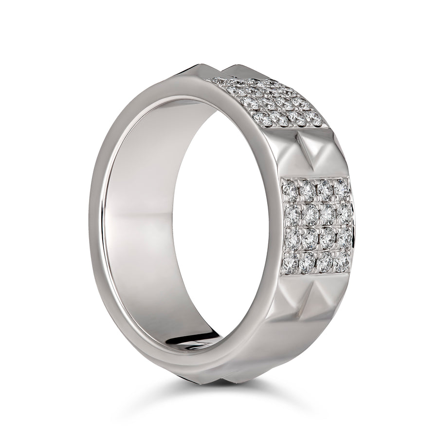 R.08™ Quatre Men's Diamond Ring | White Gold