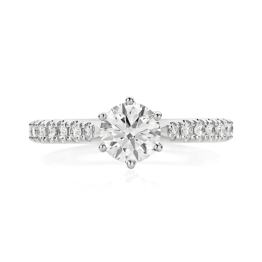 Classic Engagement | Brilliant Cut Six Claw Diamond Ring