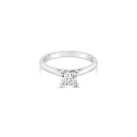 Classic Taylor Princess Cut Diamond Engagement Ring | 18K White Gold