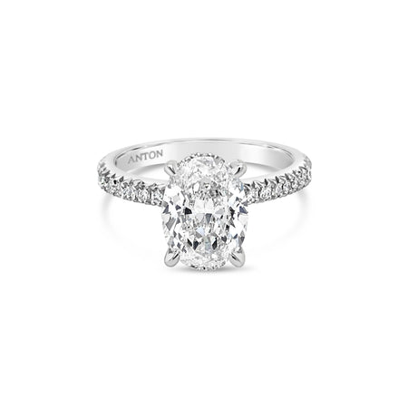Hot Rocks® Crawford Oval Cut Diamond Engagement Ring | 18K White Gold