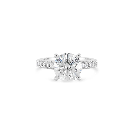 Classic Taylor Round Brilliant Cut Diamond Engagement Ring | Platinum
