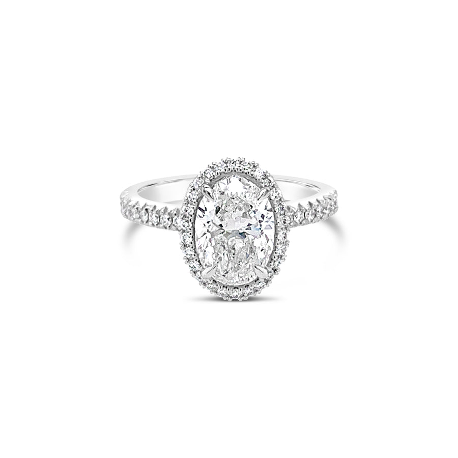 Classic Engagement | Oval Cut Four Claw Diamond Ring