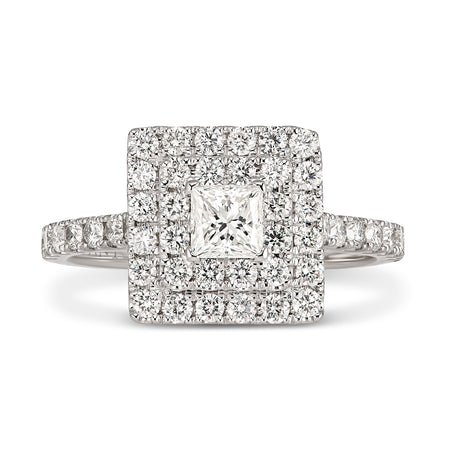 Endless Minelli May Princess Cut Diamond Engagement Ring | 18K White Gold