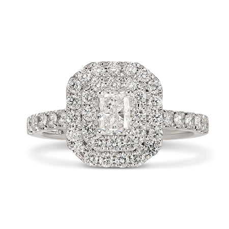Endless Minelli May Radiant Cut Diamond Engagement Ring | 18K White Gold