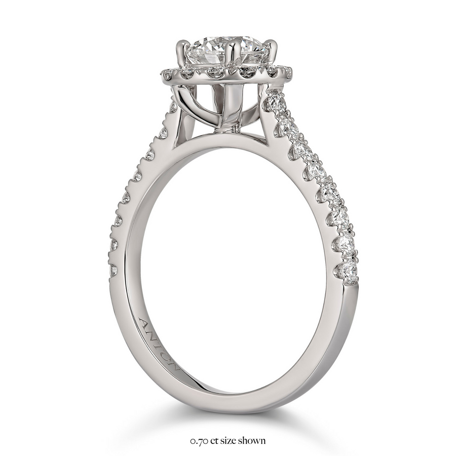 Adore Round Halo Diamond Engagement Ring | White Gold