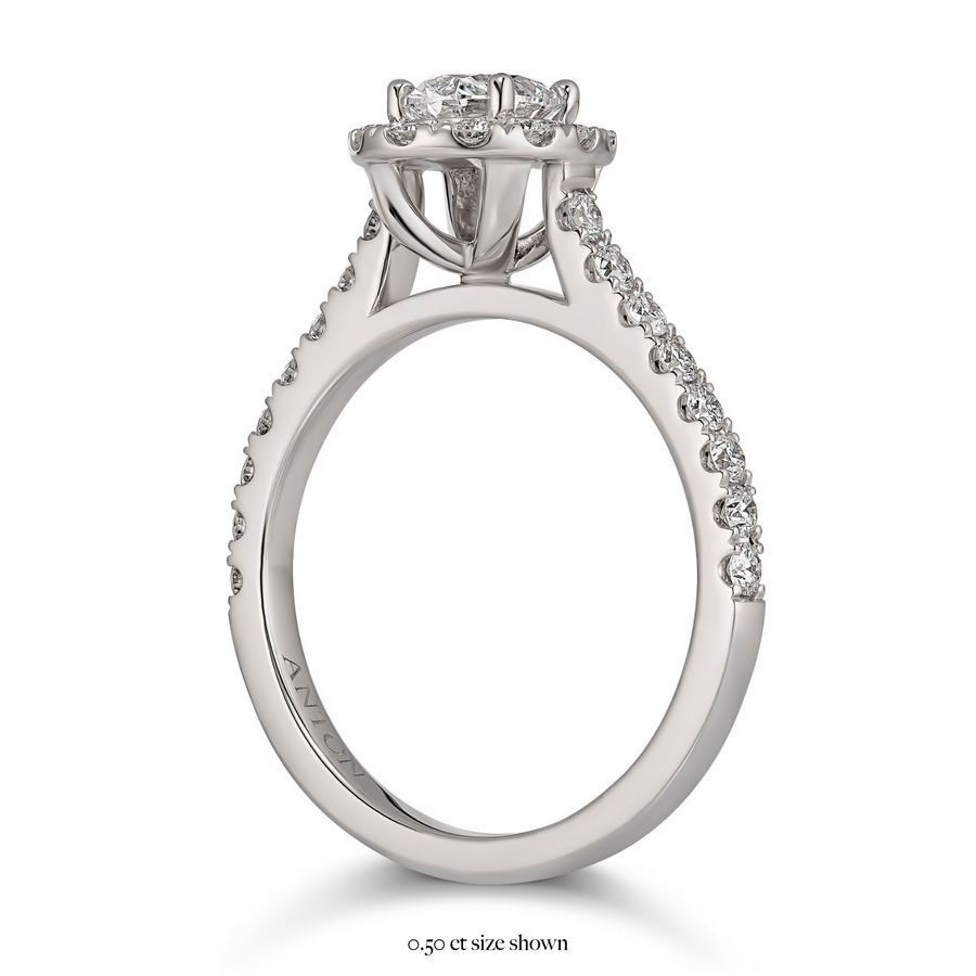 Adore Oval Halo Engagement Ring | White Gold