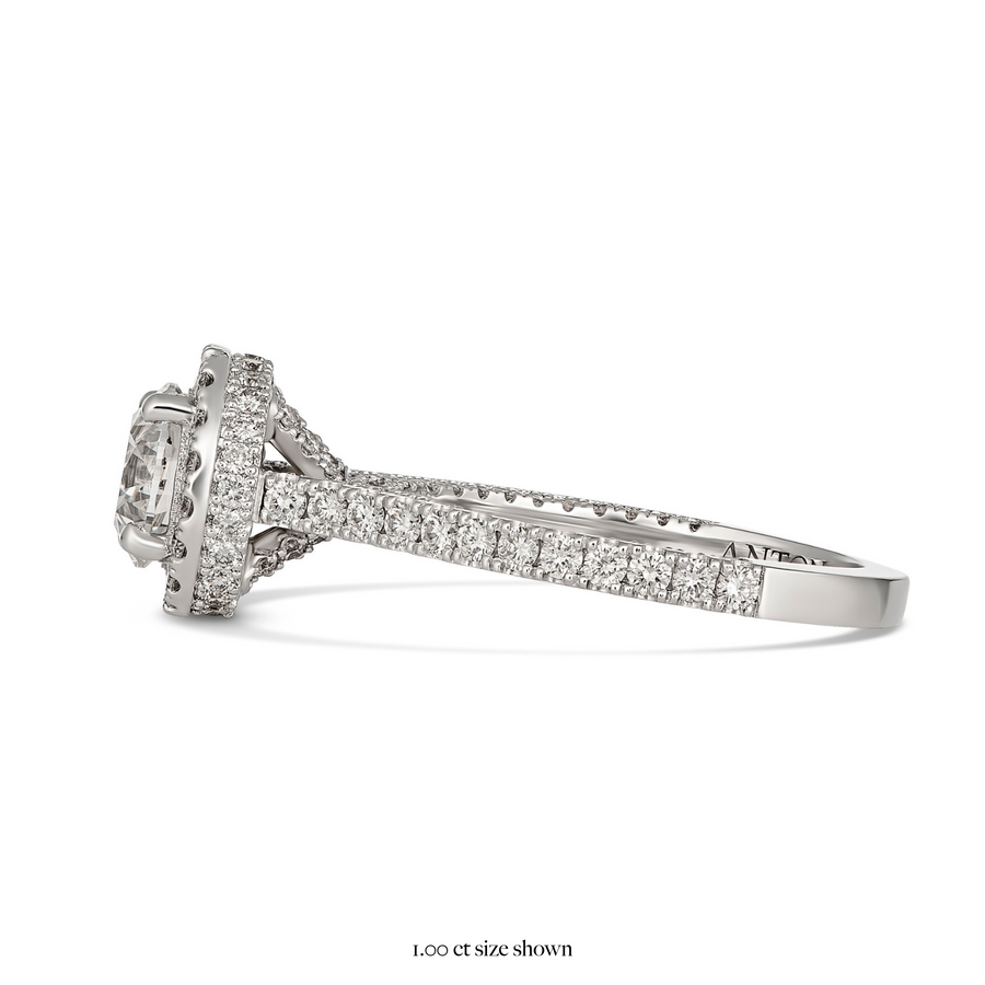 Bliss Round Diamond Engagement Ring | White Gold