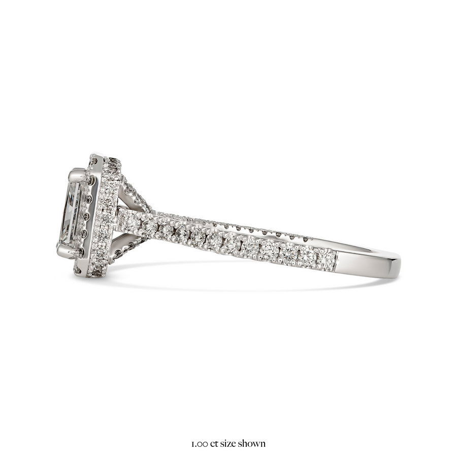 Bliss Radiant Diamond Engagement Ring | White Gold