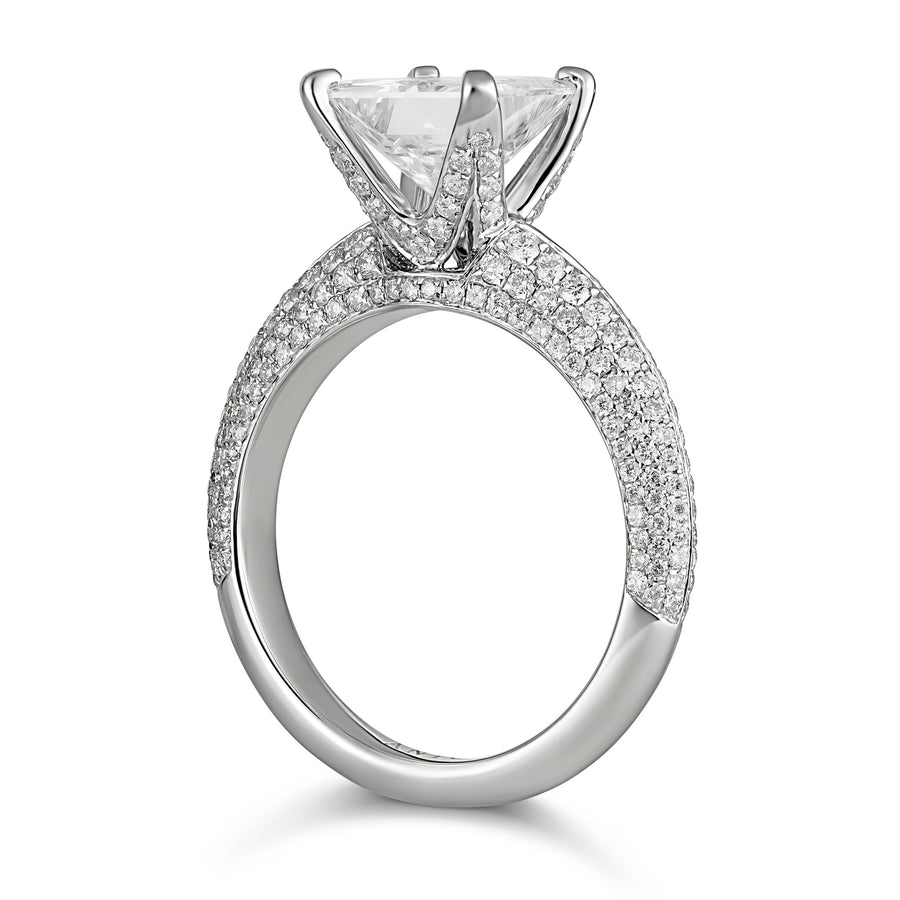 Classic Engagement Princess Cut Diamond Engagement Ring | White Gold