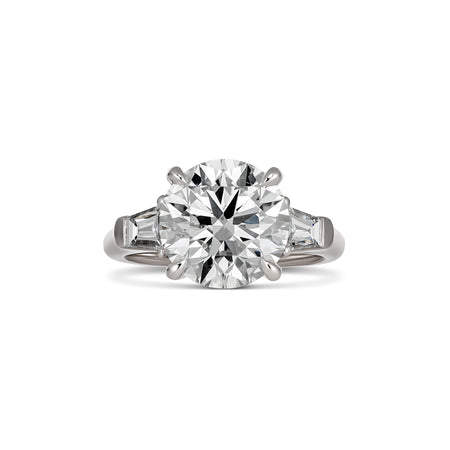 Hot Rocks® Amalia Round Brilliant Cut Diamond Engagement Ring | Platinum