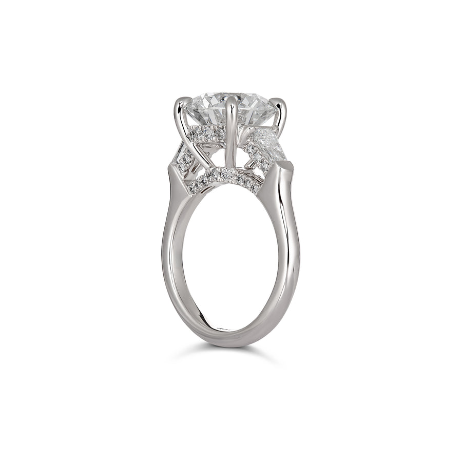 Hot Rocks® Collection Three Stone Round Brilliant Cut Engagement Ring | Platinum