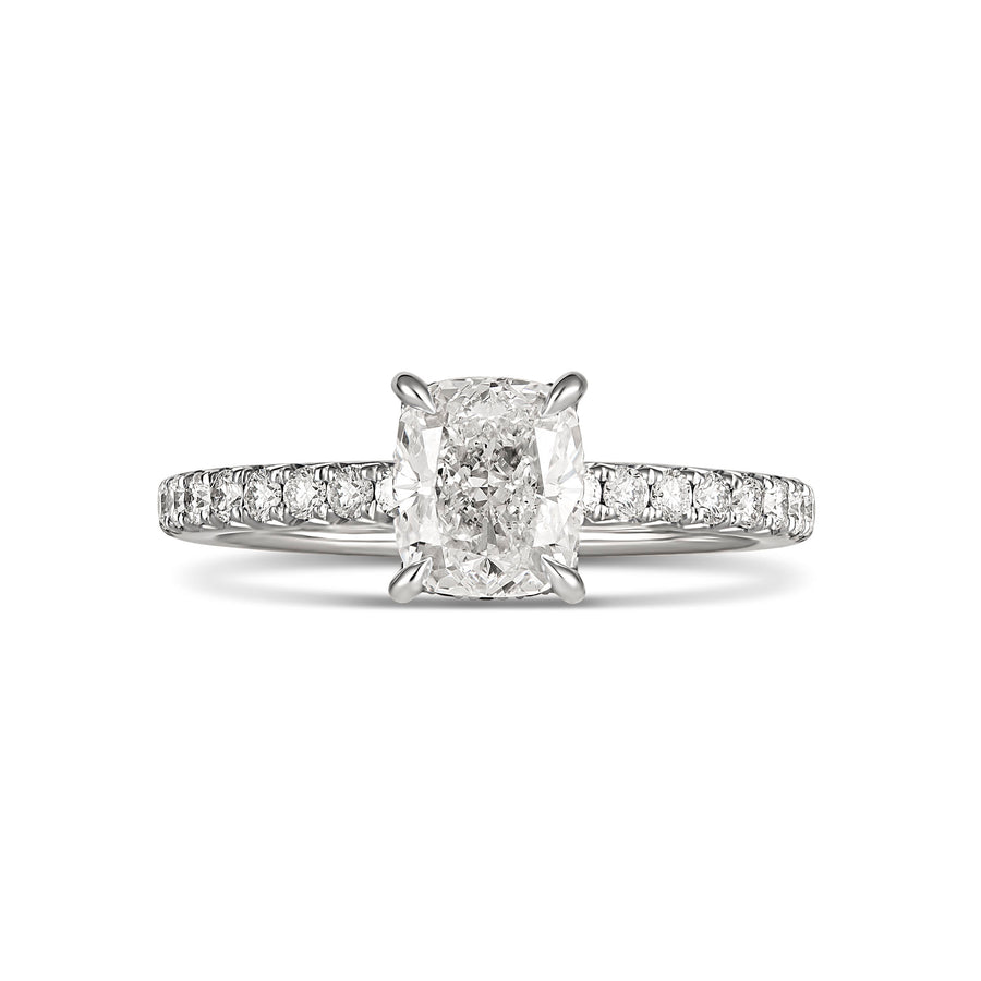 Classic Cushion Cut Four Claw Engagement Ring
