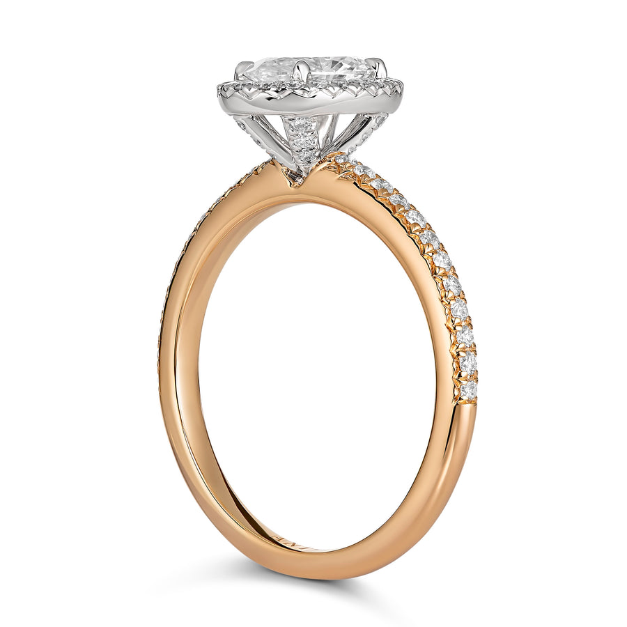 Hot Rocks® Collection Oval Cut Diamond Four Claw Ring | Yellow Gold