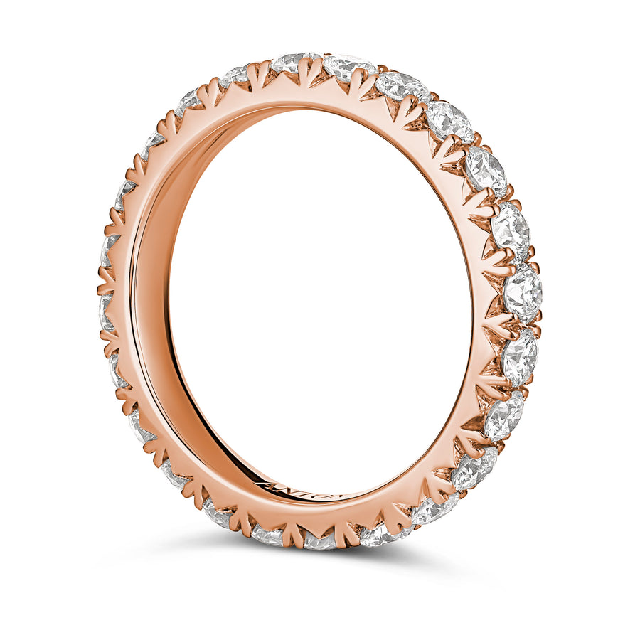 Wedding | Eternity Krisscut Diamond Ring Rose Gold