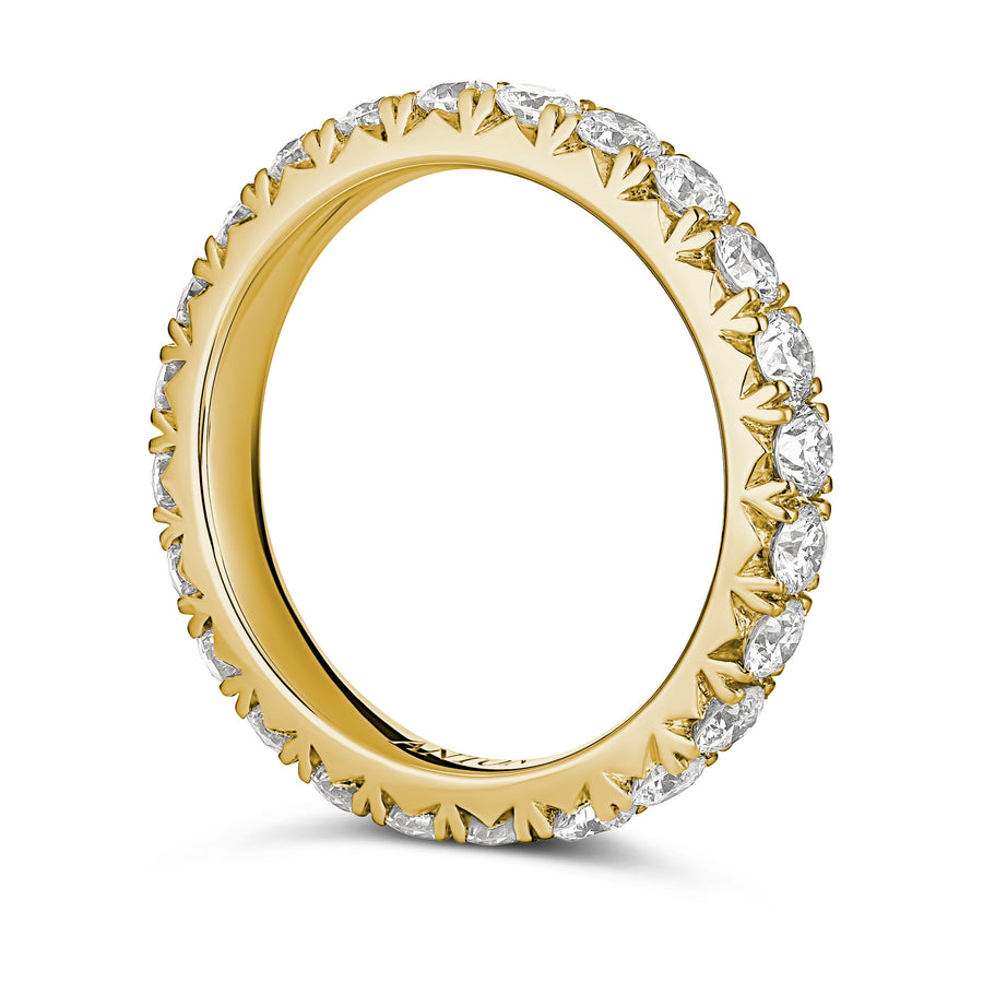 Wedding | Eternity Krisscut Diamond Ring Yellow Gold