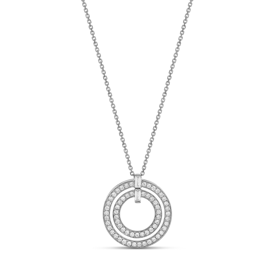 Capri Dreaming™ Lighthouse Double Diamond Pendant Necklace | White Gold