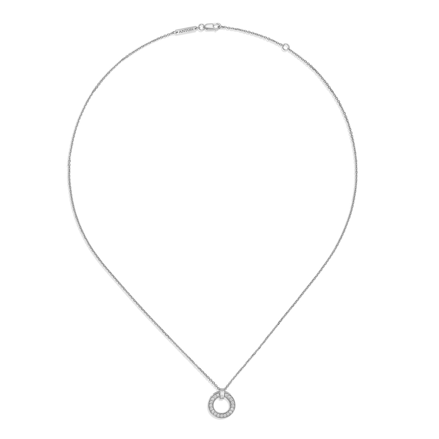 Capri Dreaming™ Lighthouse Single Diamond Pendant Necklace | White Gold
