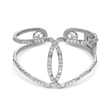 R.08® Echo Diamond Bangle | White Gold