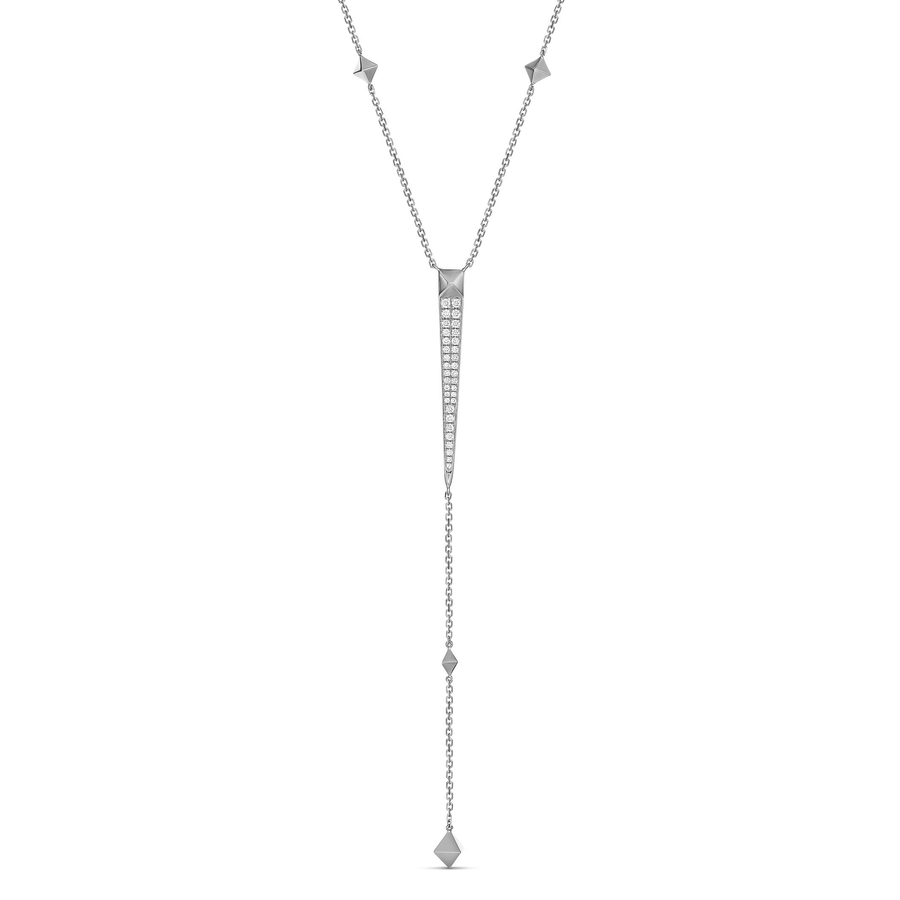 14K Yellow Gold Floating Diamond Lariat Necklace – The Diamond Bar STL